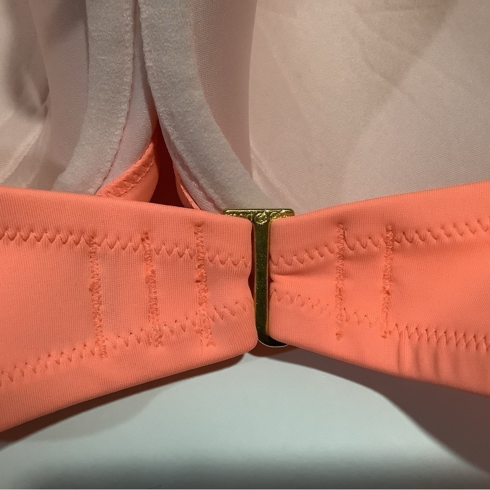 Smart Sexy Neon Coral Bikini Top Sz 36 DDD NWT - Picture 6 of 7